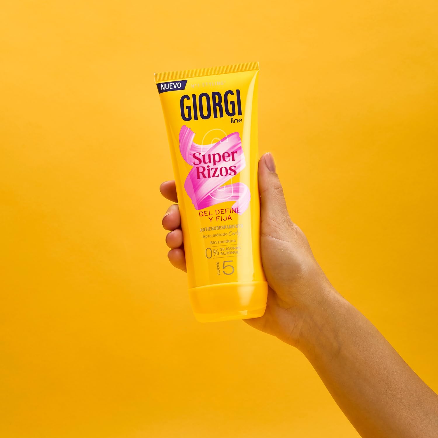 Giorgi Line Żelowa super loki z aloesem, żel definiujący odpowiedni dla metody Curly bez pozostałości 0% silikony 0% alkohol kontroluje kręcone i falowane włosy, utrwalanie 5-170 ml