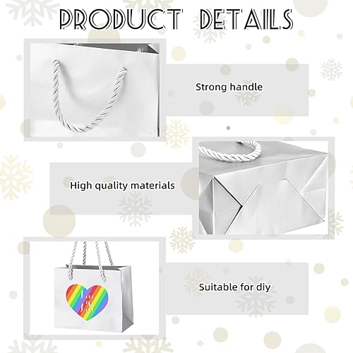 Miniatura 3 de Fainne 24 bolsas de regalo extra pequeñas, mini bolsas de regalo, bolsas de regalo con asas, bolsas para tarjetas de regalo para bodas, baby shower,