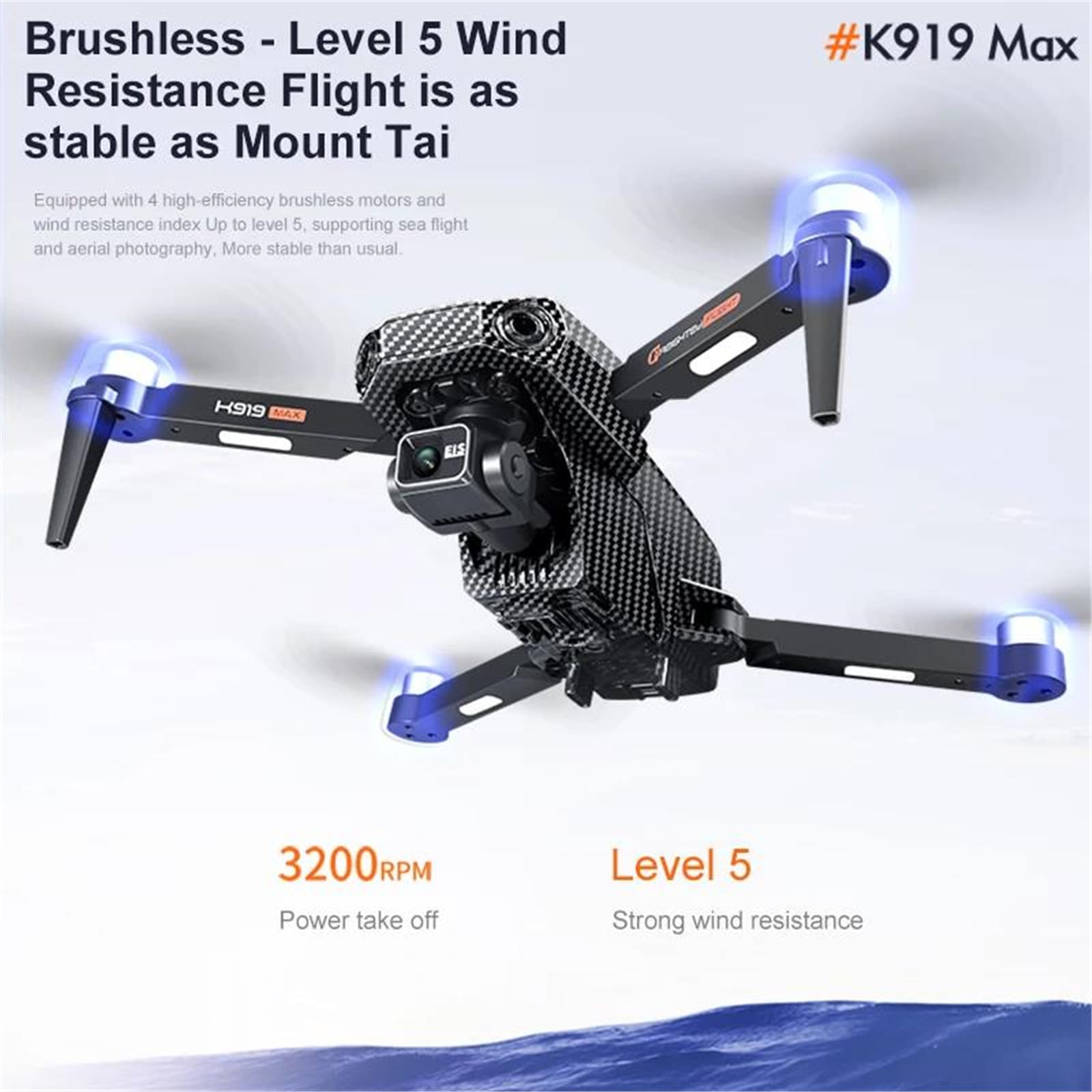 Single battery,Laser OAS,dron k919 max gps 5g profesjonalny 8k hd z 3-osiowym gimbalem, sterowaniem kamerą eis i ekranem, bezszczotkowy dron fpv z funkcją omijania przeszkód