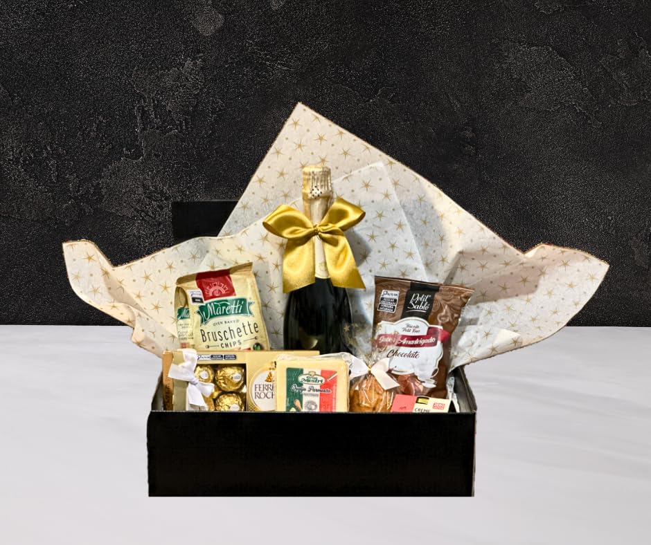 Cesta de Presente com Espumante e Queijos