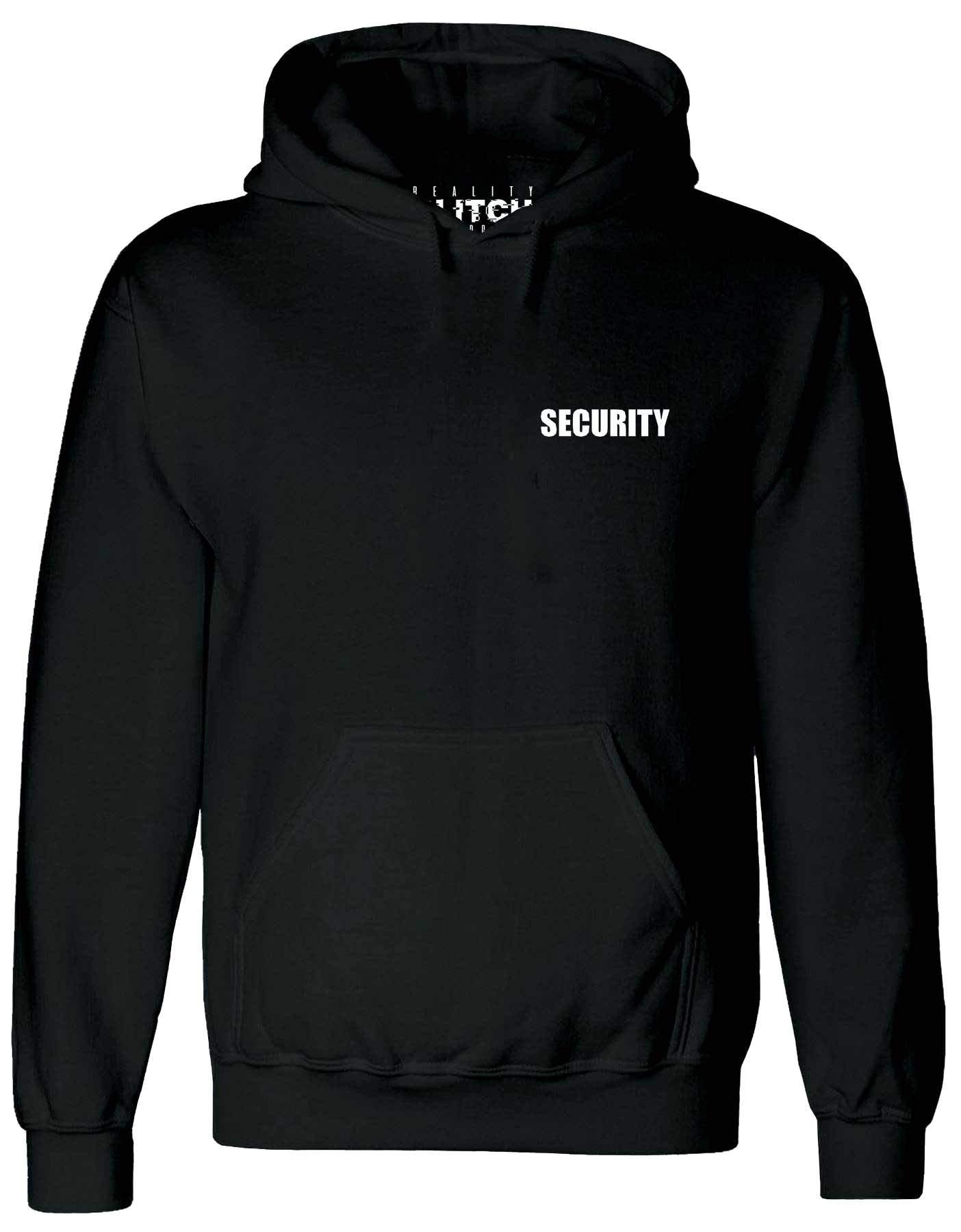 Reality Glitch Men's Black Security Hoodie