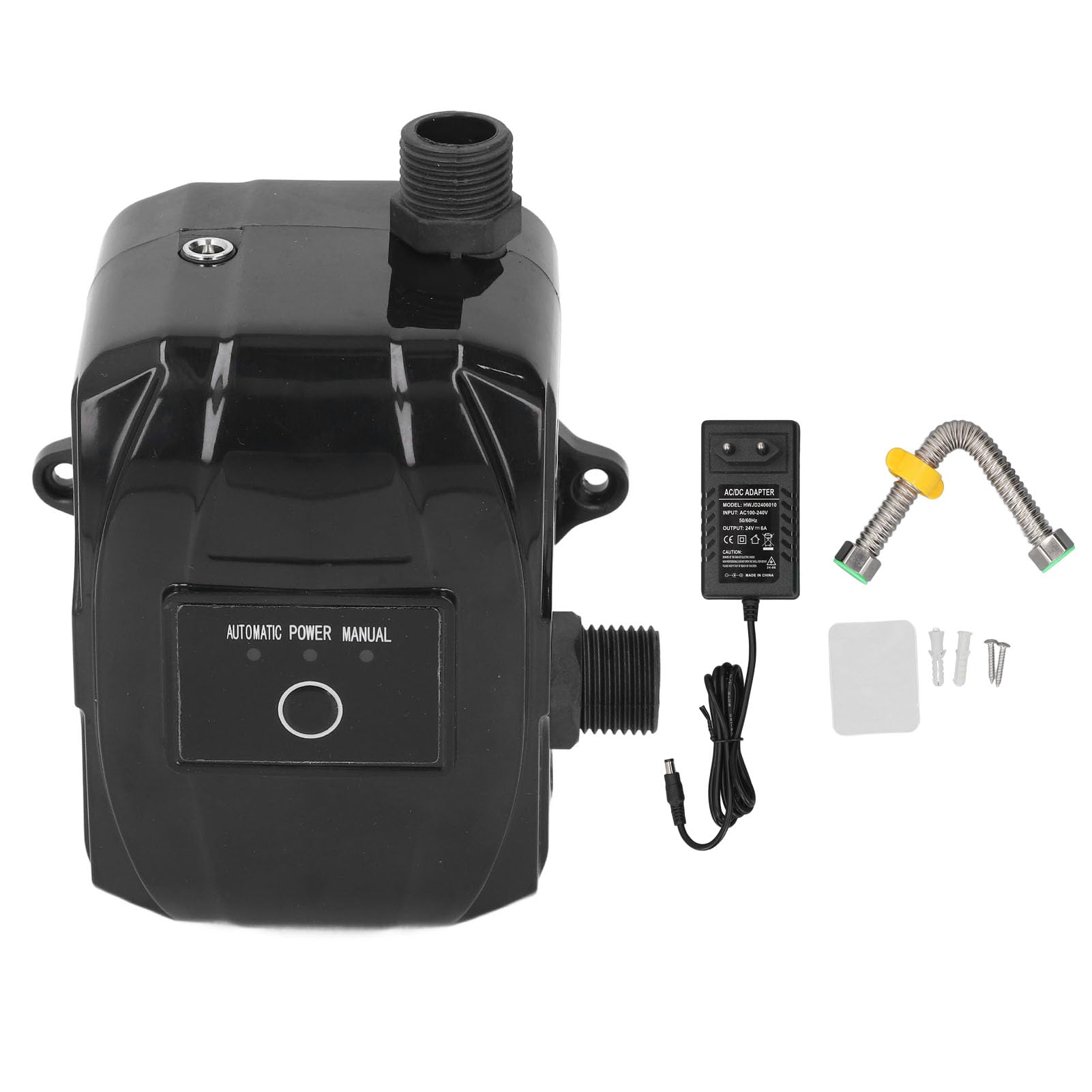 FTVOGUE Pompa Booster Pressione Acqua Tubo da Giardino 180W 35L/min 25m Motore a Magnete Permanente Sollevamento Automatico Manuale Integrato con Basso Rumore IP56 Impermeabile per