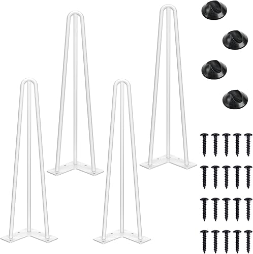 Miniatura 18 de SMARTSTANDARD Patas de mesa de horquilla de 24 pulgadas, 3 varillas de acero con diámetro de tubo de 1/2 pulgada, capacidad de carga de 800 libras