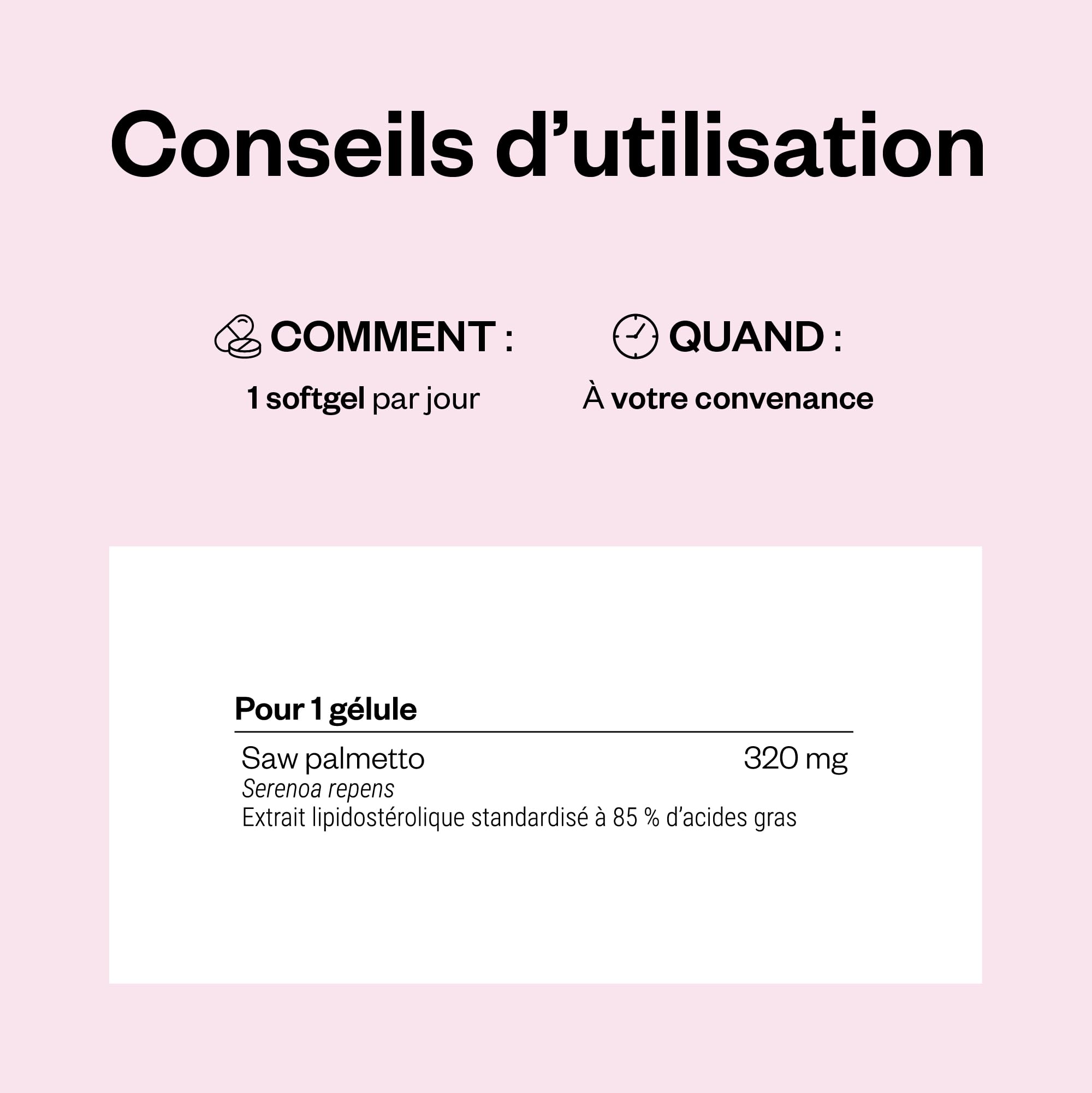 Saw Palmetto - Aide à Maintenir une Santé Optimale de la Prostate - Soutient le Débit Urinaire - Extrait Lipidostérolique de Palmier Scie Standardisé à 85% d'Acides Gras Libres - SuperSmart