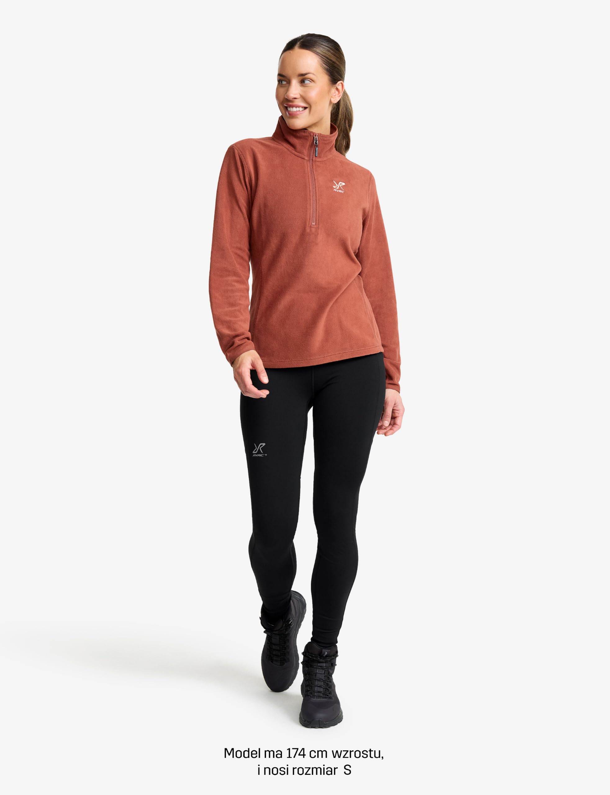 RevolutionRace Hiker Half-Zip Fleece damski, lekki i elastyczny polar z zamkiem błyskawicznym