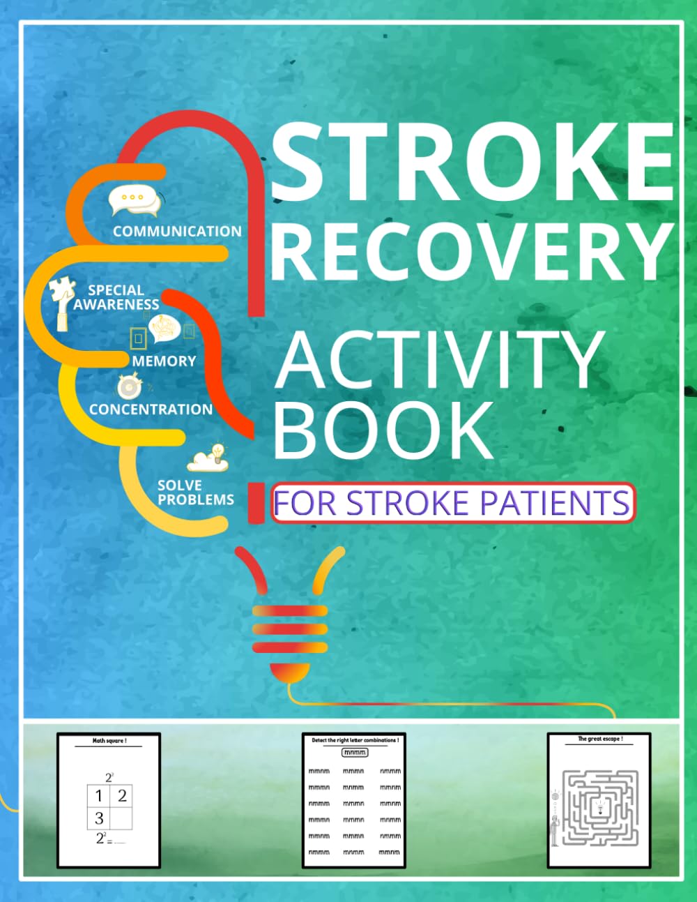 Stroke Recovery Activity Book: Puzzles For Stroke Patients | Stroke Recovery Workbook for Traumatic Brain Injury & Aphasia Rehabilitation | Activities For Stroke Patients and Adults