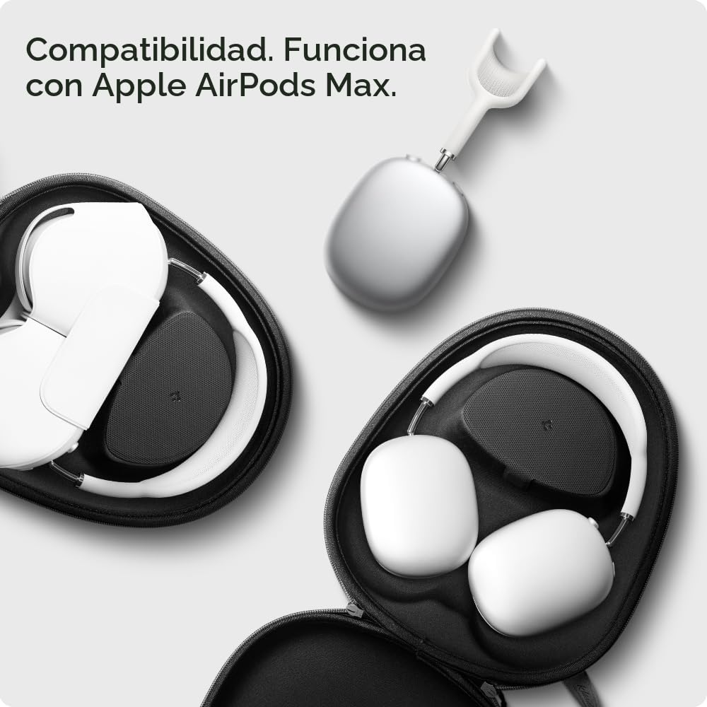 Spigen Funda Estuche Bolsa Klasden Pouch para AirPods MAX 2/1 | Funda de tela con organizador de cables y asa, compatible con Smart Case para modelos 2026/2020 - Gris Carbón