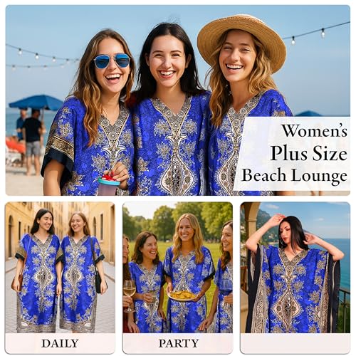 Kaftan Dresses for Women – Plus Size Maxi Beach Dress, Evening Dress, Swimsuit Cover-ups, Long Tunic Caftan, Moo Moos Kimono2