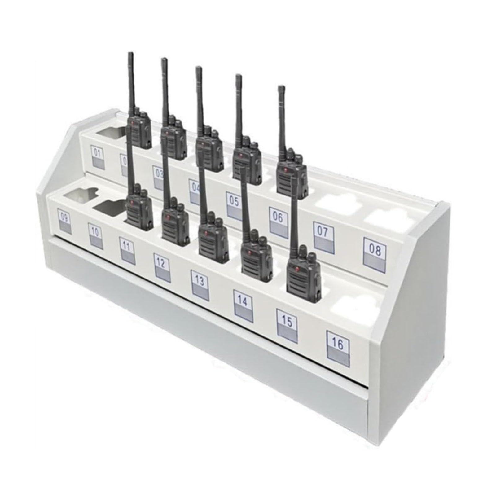 Pulpit 2 Way Radio Holder Multi-grid Handheld Radio Storage Rack