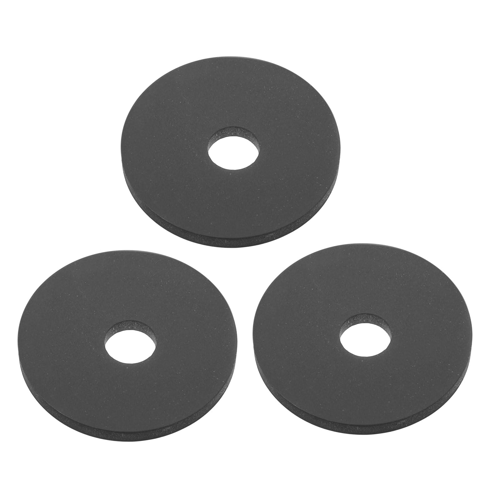 DEFANEX 3Pcs Silicone Flat Washer (ID M6mm OD 25mm Thick 2mm) - Soft & Flexible O Sealing Ring Fastener Sealing Spacer Gasket Accessories for Shower Head Water Hose Valve Pump, Black