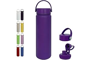 Purple Hydro Flask: 22oz Insulated Stainless Steel Water Bottle for Outdoor Adventures