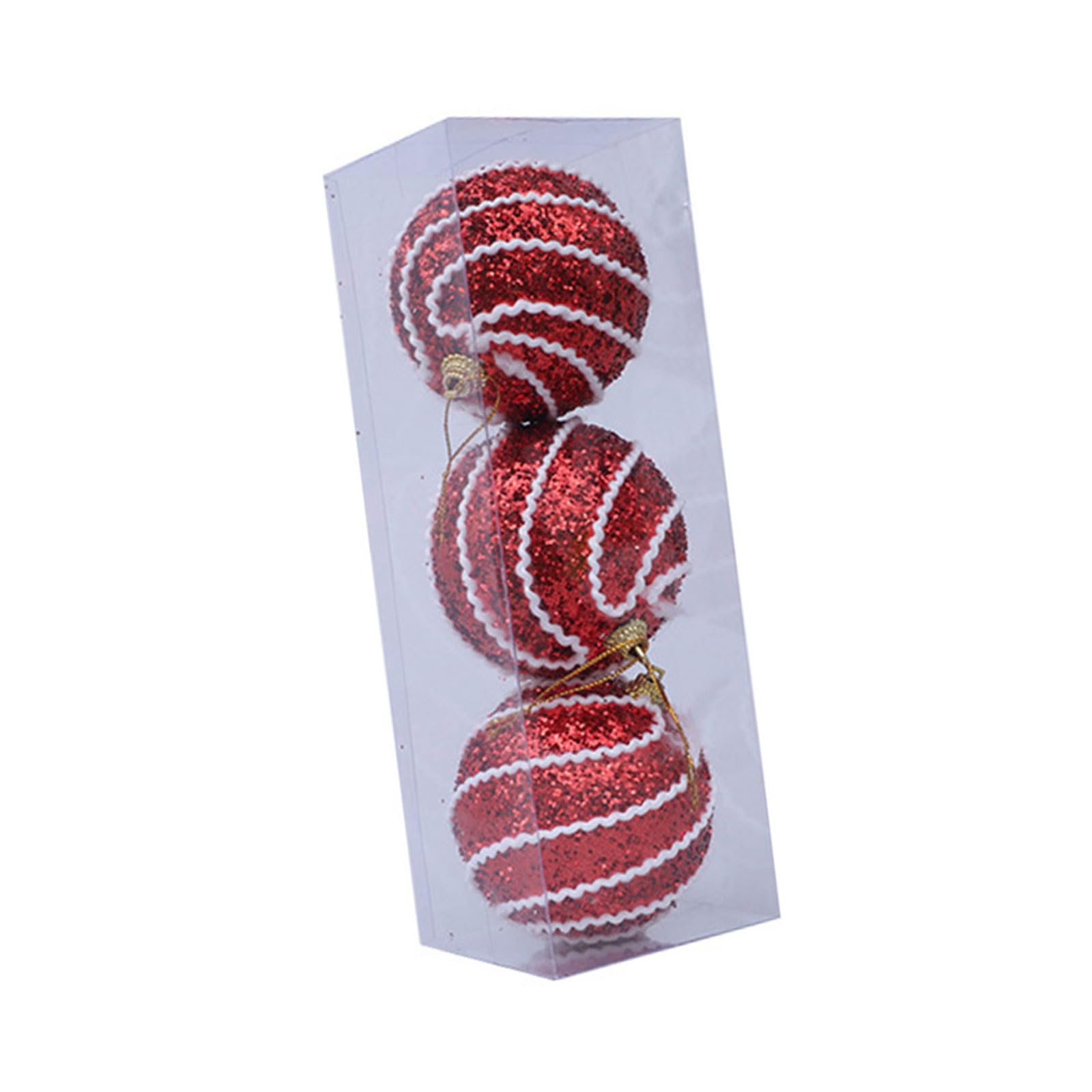 Kalttoy Christmas Ball Ornament Ball Christmas Tree Decorations Hanging for Indoor Outdoor Holiday Decorations Glittering