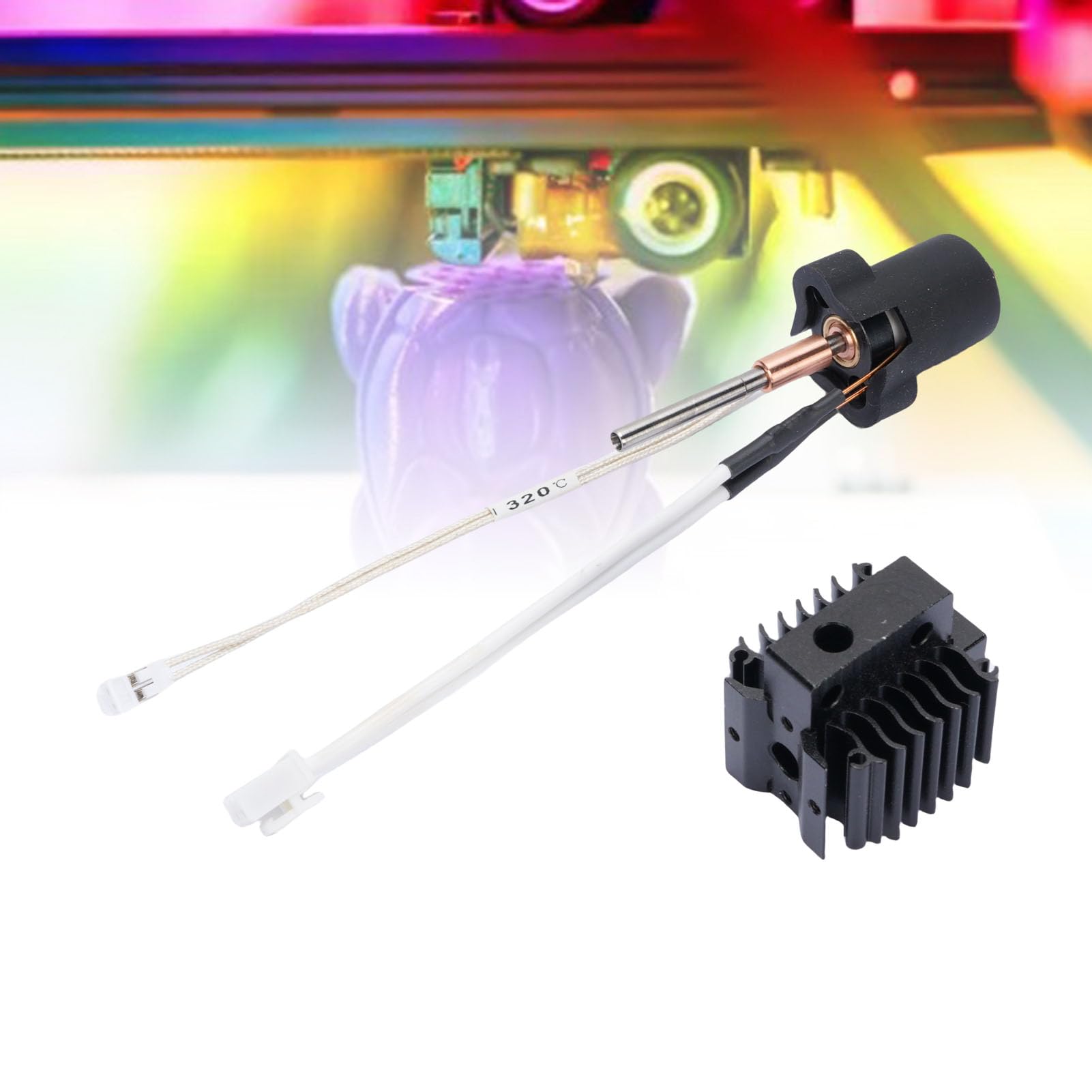 Fockety Kit de Tête d'Impression 3D pour Ender 3 V3 Plus, Buse 0,4 mm, 60 W, Chauffage Céramique