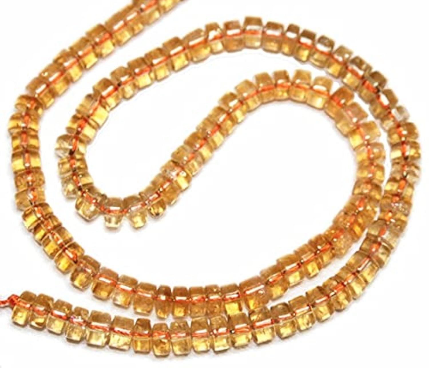 LKBEADS Cytryn heishe. Długość sznurka ok. 6,5-7 mm, 5 cm.