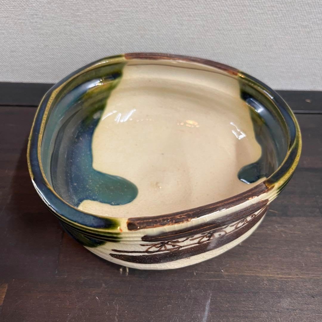 茶碗 高麗 御所丸 曺一沙 共箱 韓国 釜山 茶道具卍 貫入青磁平茶碗