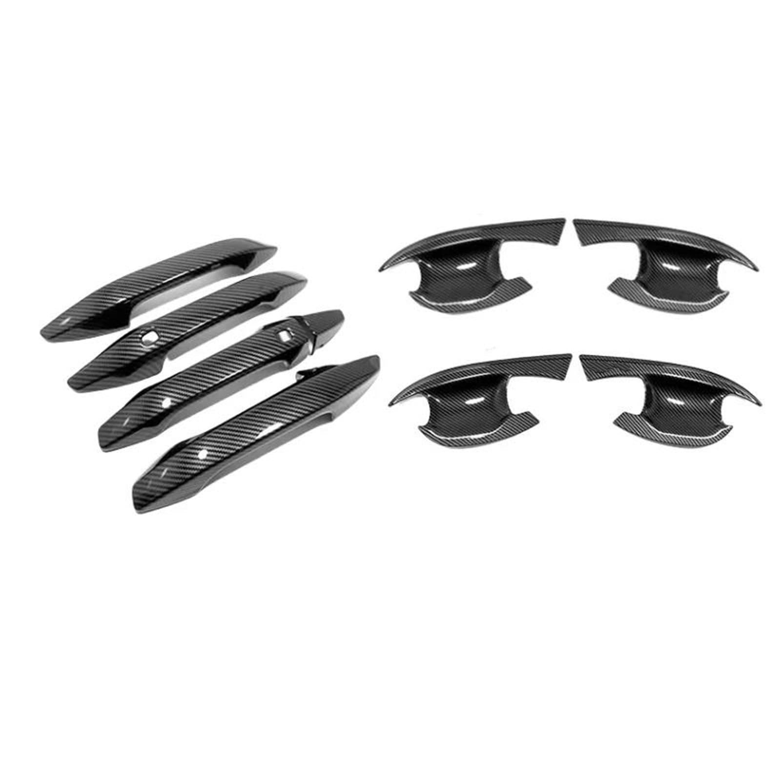 Piwine Carbon Handle-Bowl For Kia For Sportage For Lhd 2023 2024 2025 Chrome Car Door Handle Cover Trim Sticker Styling Accessories Cover Assembly(Carbon Handle-Bowl)