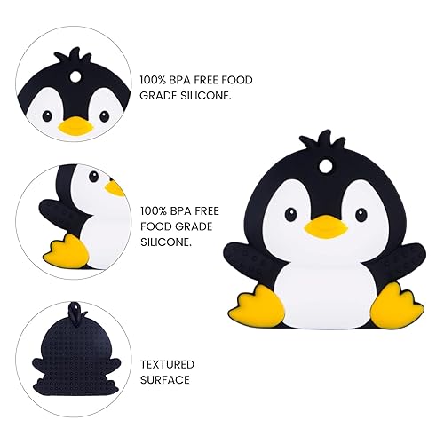 Miniatura 2 de Juguete mordedor de silicona de grado alimenticio para bebés con diseño de una sola pieza, soporte para chupete, juguetes para aliviar el dolor de