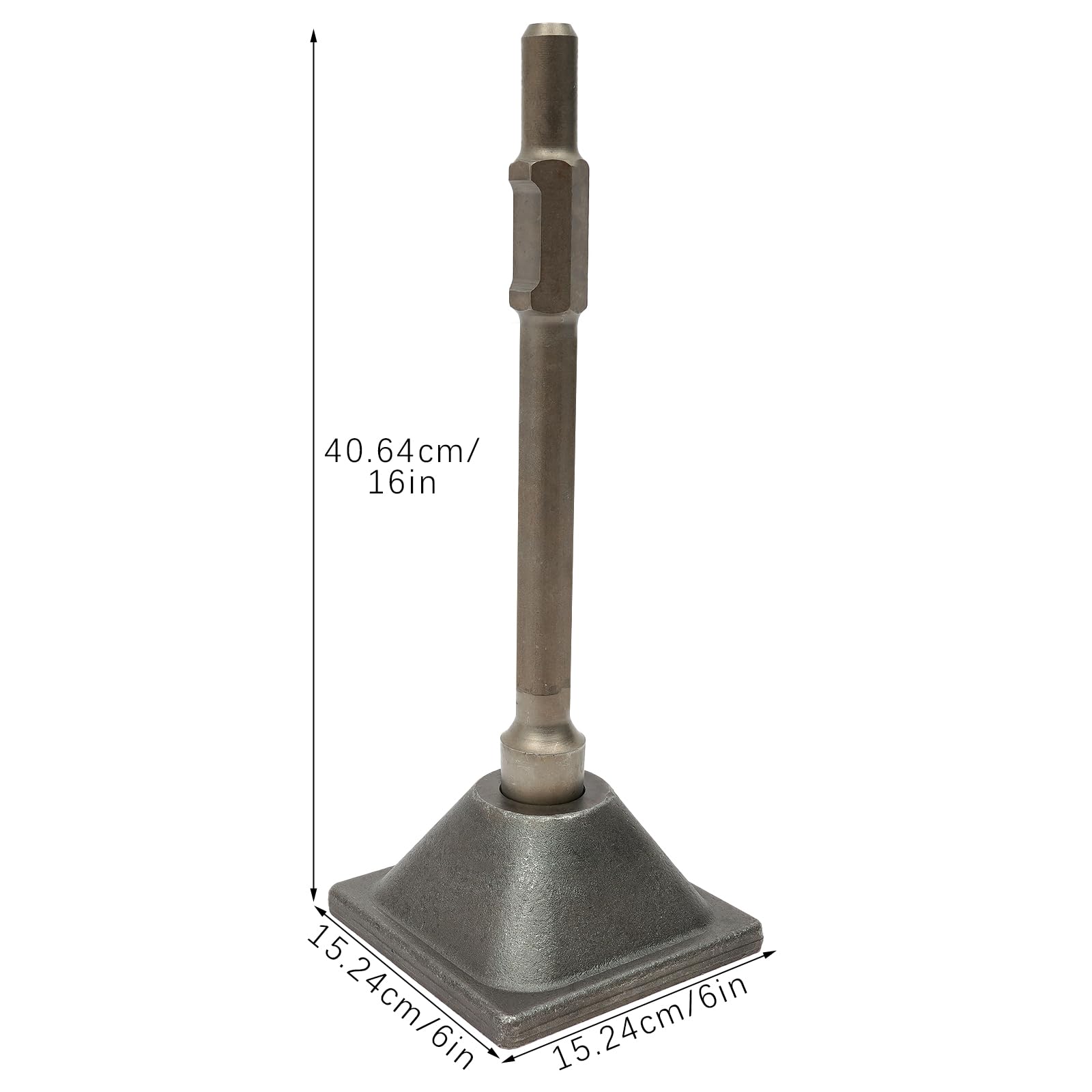 Jack Hammer zagęszczarka antywstrząsowa Hex Spline, płyta ubijająca, wałek tampingowy, płyta do ubijania betonu, płyta do ubijania do dużych obciążeń, trzpień sześciokątny 1-1/8" do