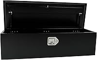 Vista 30 de 24"X18"X18" Black Steel Truck Underbody Flatbox Pickup Tool Box RV ATV Trailer Storage Tools with T-Handle Latch, Job Tool Chest