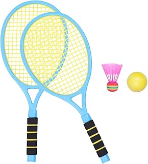ibasenice 1 Set Children Tennis Racket Badminton Rackets for Children Plastic Tennis Racket Set Tennis Set Kid Tennis Racket Kids Suit Tennis Racket for Kid 2 in 1 Fitness Gift