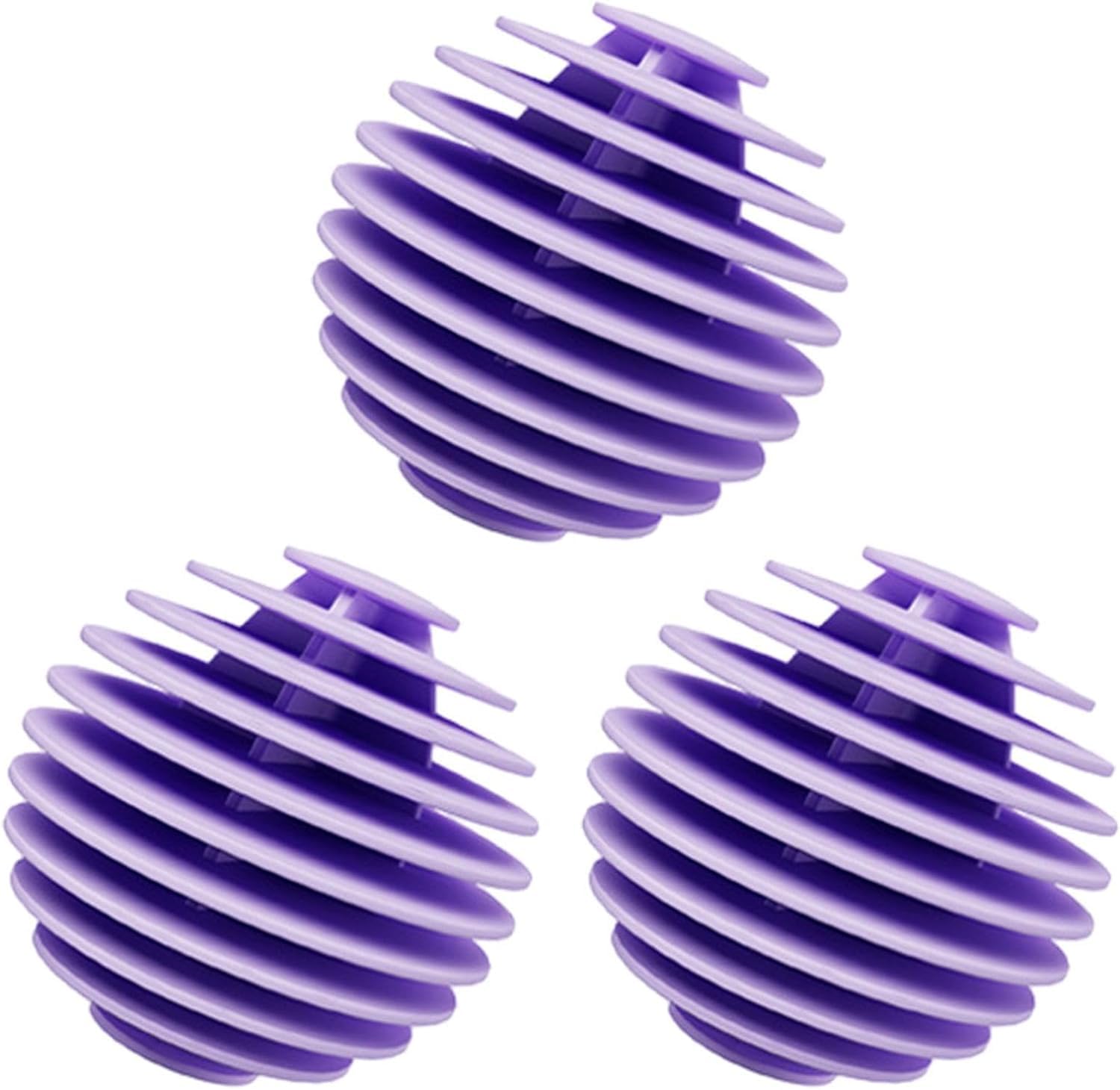 HRTLSS 3pcs Anti-Winding Soft Washing Balls, Reusable Dryer Balls, Flexible Ball Laundry Dryer Balls, Tumble Dryer Ball (Purple)