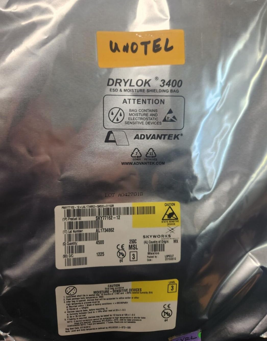 (4,500 PCS) SKY77162-12 SKYWORKS