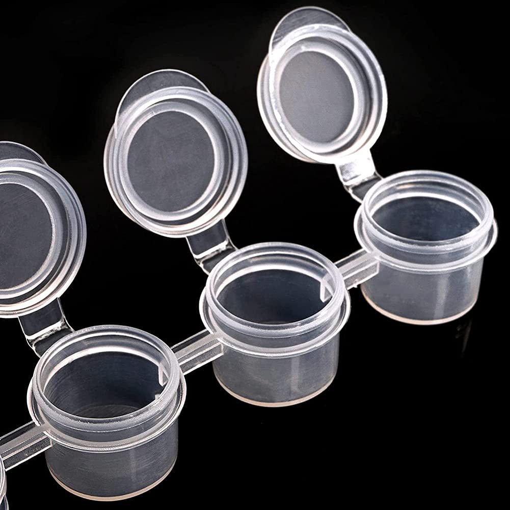 Lot De 300 Pots De Peinture Vides 2ml Avec Couvercles - 50 Bandes Pour Cours D'Art, Loisirs Créatifs Et Écoles