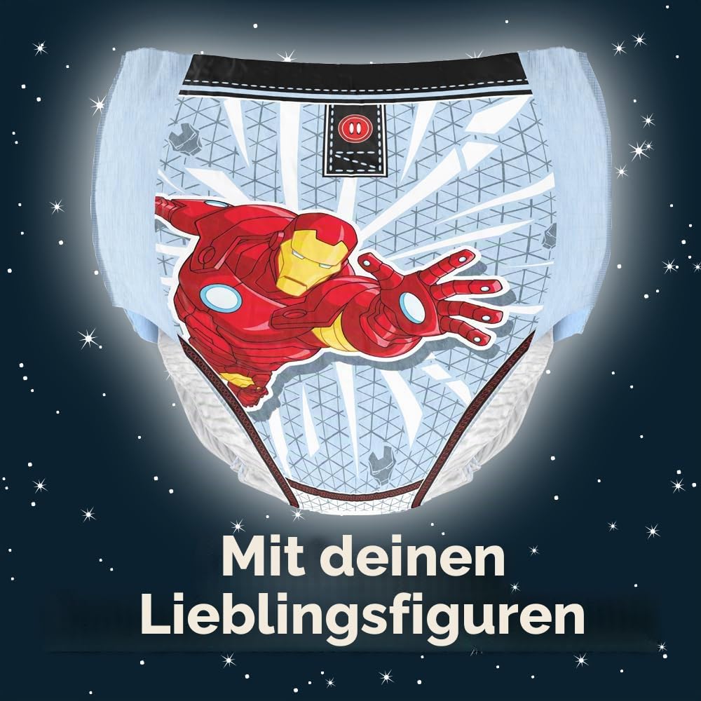 DryNites saugfähige Nachtwindeln bei Bettnässen, Für Jungen 4-7 Jahre (17-30 kg), 3 x 10 Stück : 30 Windel-Pants, Höschenwindeln, Windelhöschen (Packung mit 2)