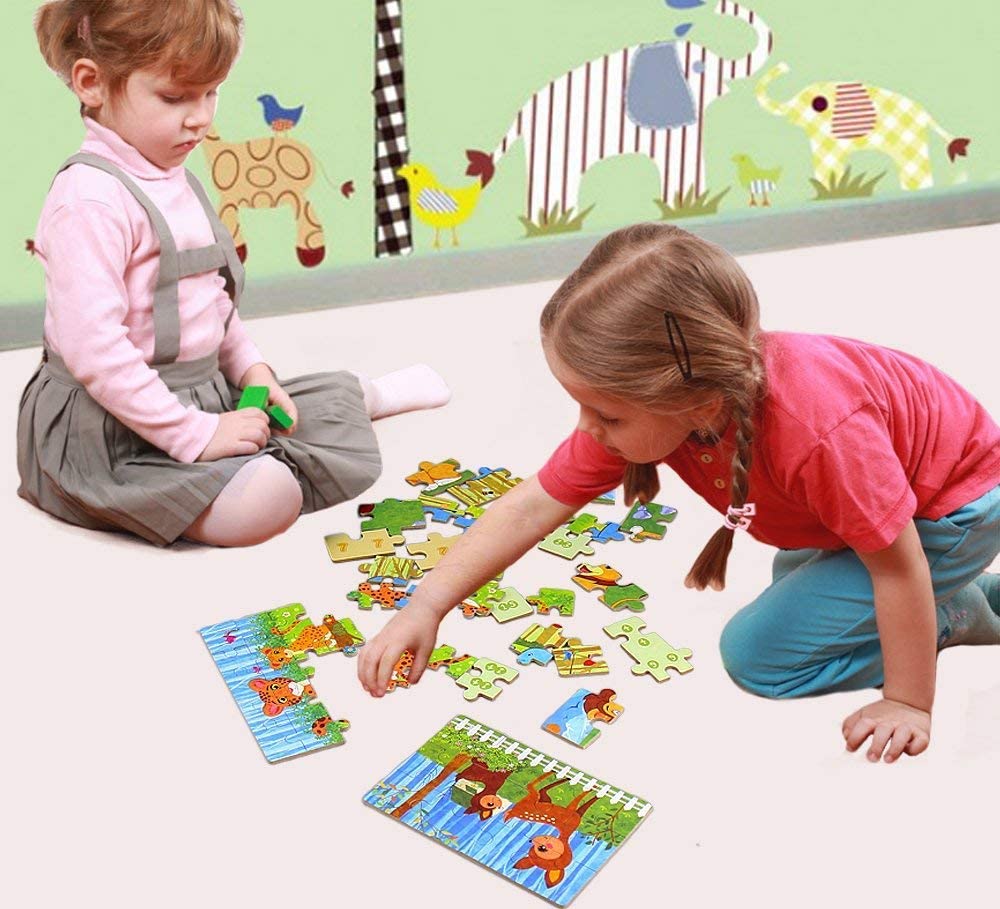 BBLIKE Puzzle, Puzzle per Bambini, 4 Diversi Livelli di Difficoltà, 9 Pezzi, 12 Pezzi, 15 Pezzi, 20 Pezzi, Giocattolo Educativo Perfetto per Ragazzi Ragazze di 2 Anni +