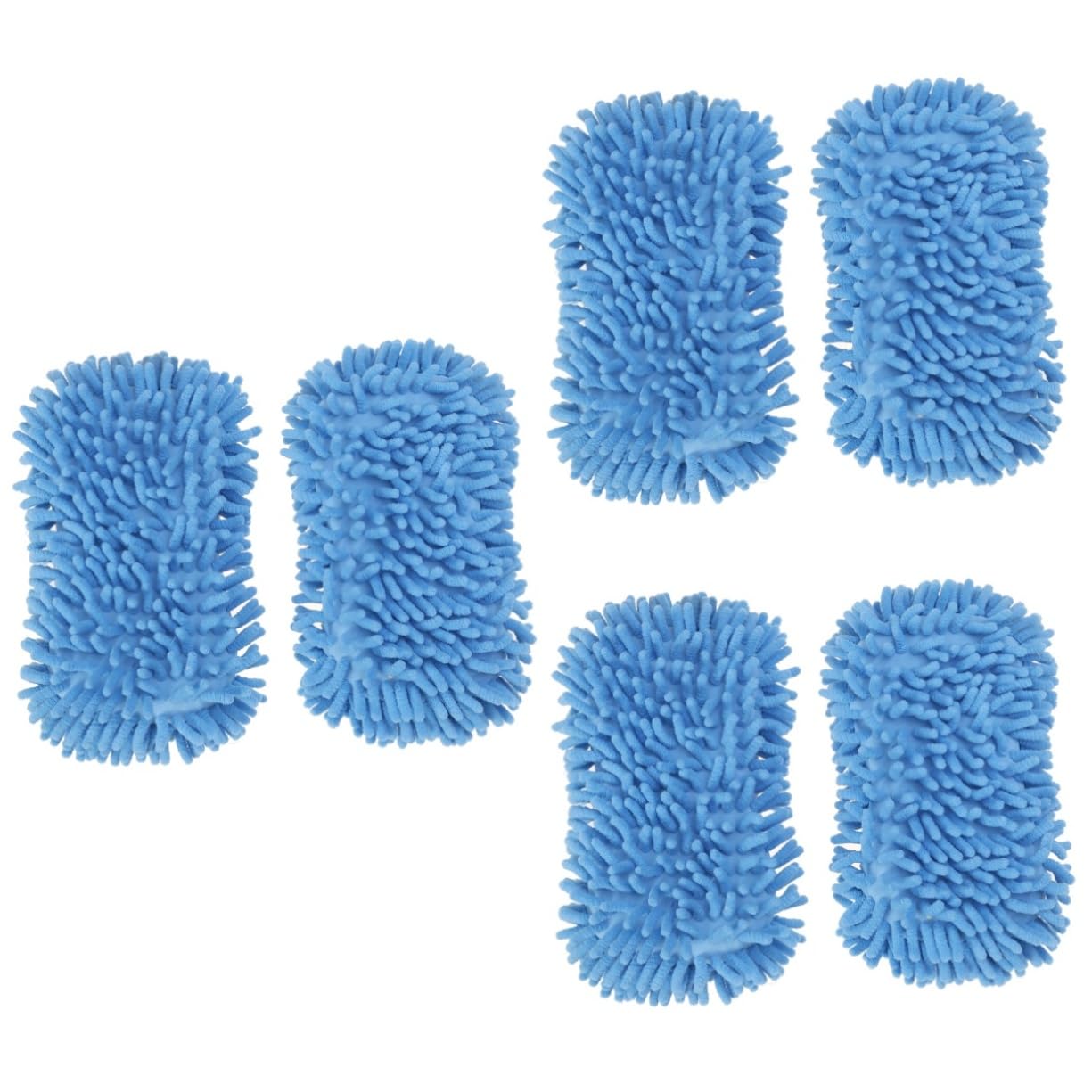 GLEAVI 6piezas Guantes De Microfibra para Lavado De Autos De Suaves y Absorbentes Limpieza para Vehículos Motos y Color Azul