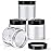 Patelai 4 Pieces Round Wide-mouth Leak Proof Plastic Container Jars with Lids for Travel Storage Makeup Beauty Products Face Creams Oils Salves Ointments DIY Making(8 Ounce,Black)