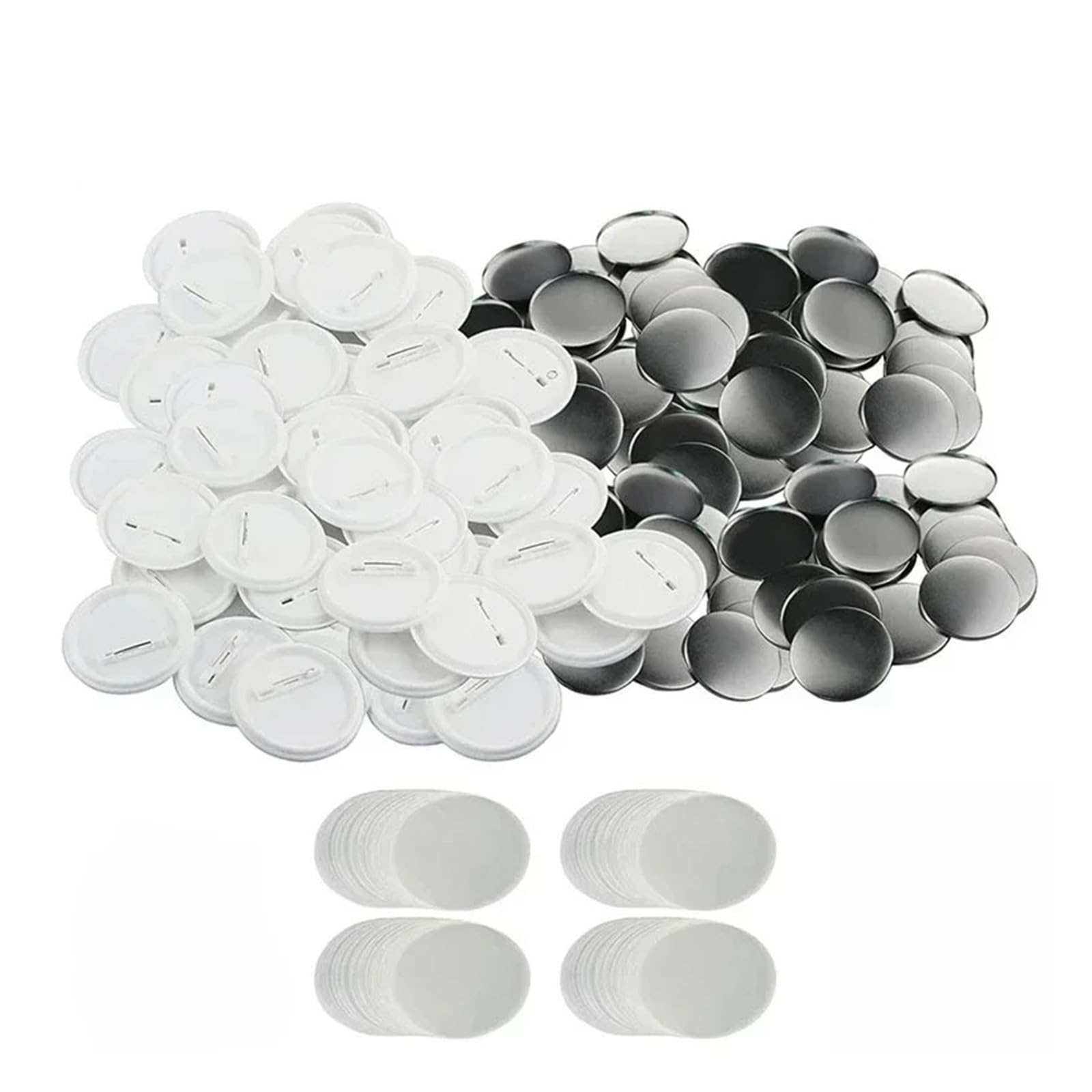 25-75MM DIY Puste części do guzików z przypinkami, żelazna podstawa, 100 szt., zestaw metalowych przypinek Wszechstronność dla rzemiosła