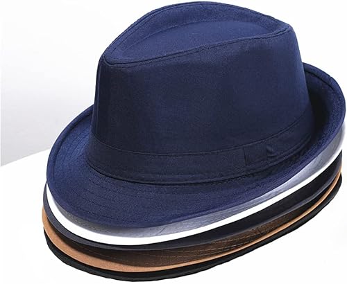 Miniatura 5 de Gionforsy Paquete de 5 sombreros Fedora clásicos de los años 20 para hombre, sombrero de ala corta, sombrero de Panamá para hombres y mujeres (5