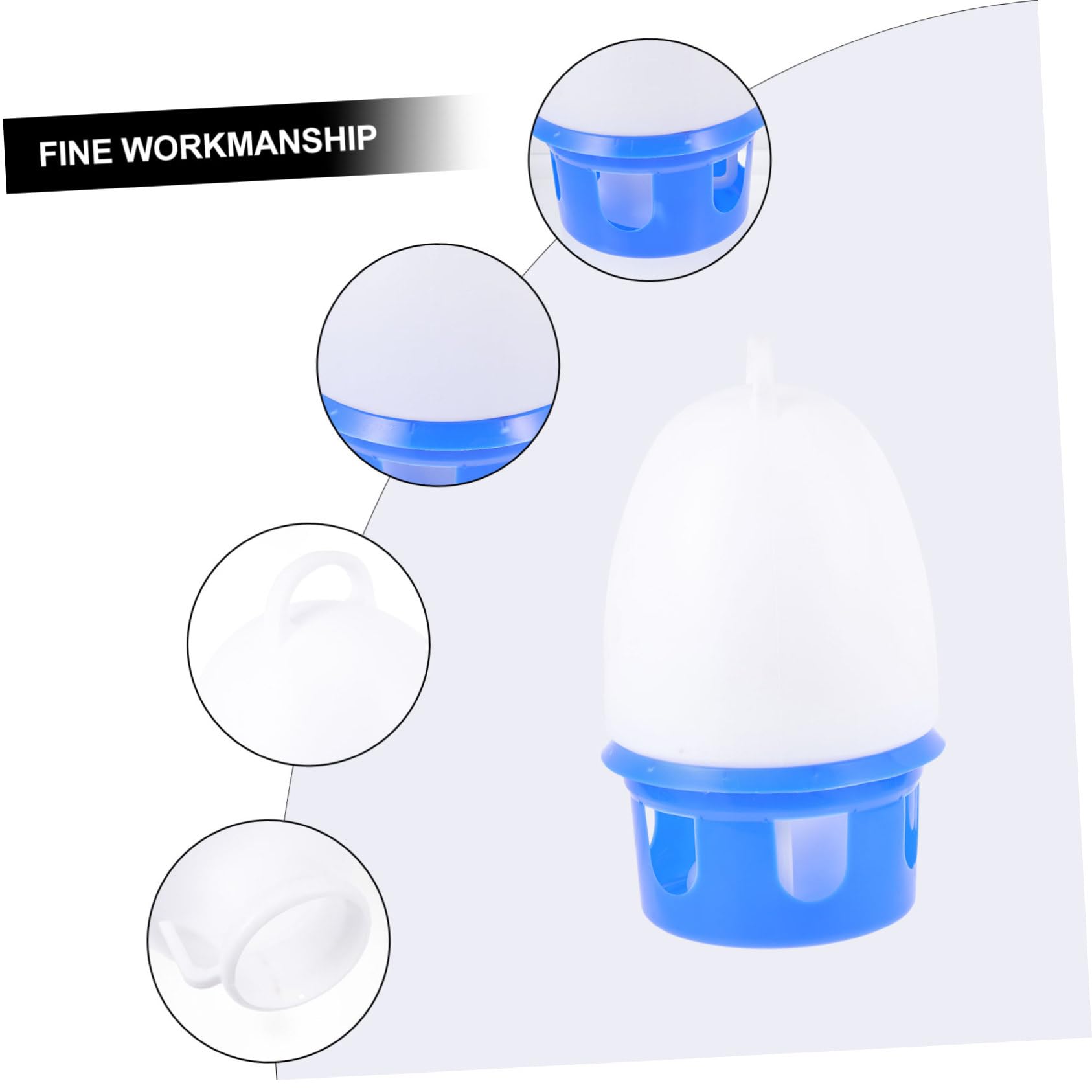 Abbeveratoio Automatico Forma Rotonda per Piccioni in Pvc Blu Bevitore d Acqua Facile da Pulire per Uccelli per Decorazione Domestica