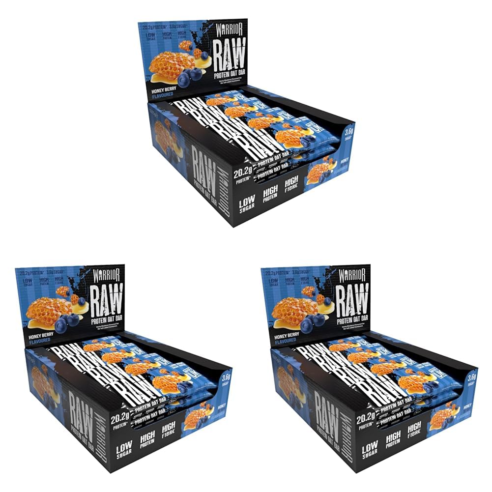 Warrior RAW Protein Bars 12 x 75g – 20g High Protein Bar, Low Sugar High Fibre Oat Protein Flapjack – Protein Snacks, Meal Replacement Bars (Chocolate Brownie) — view 6