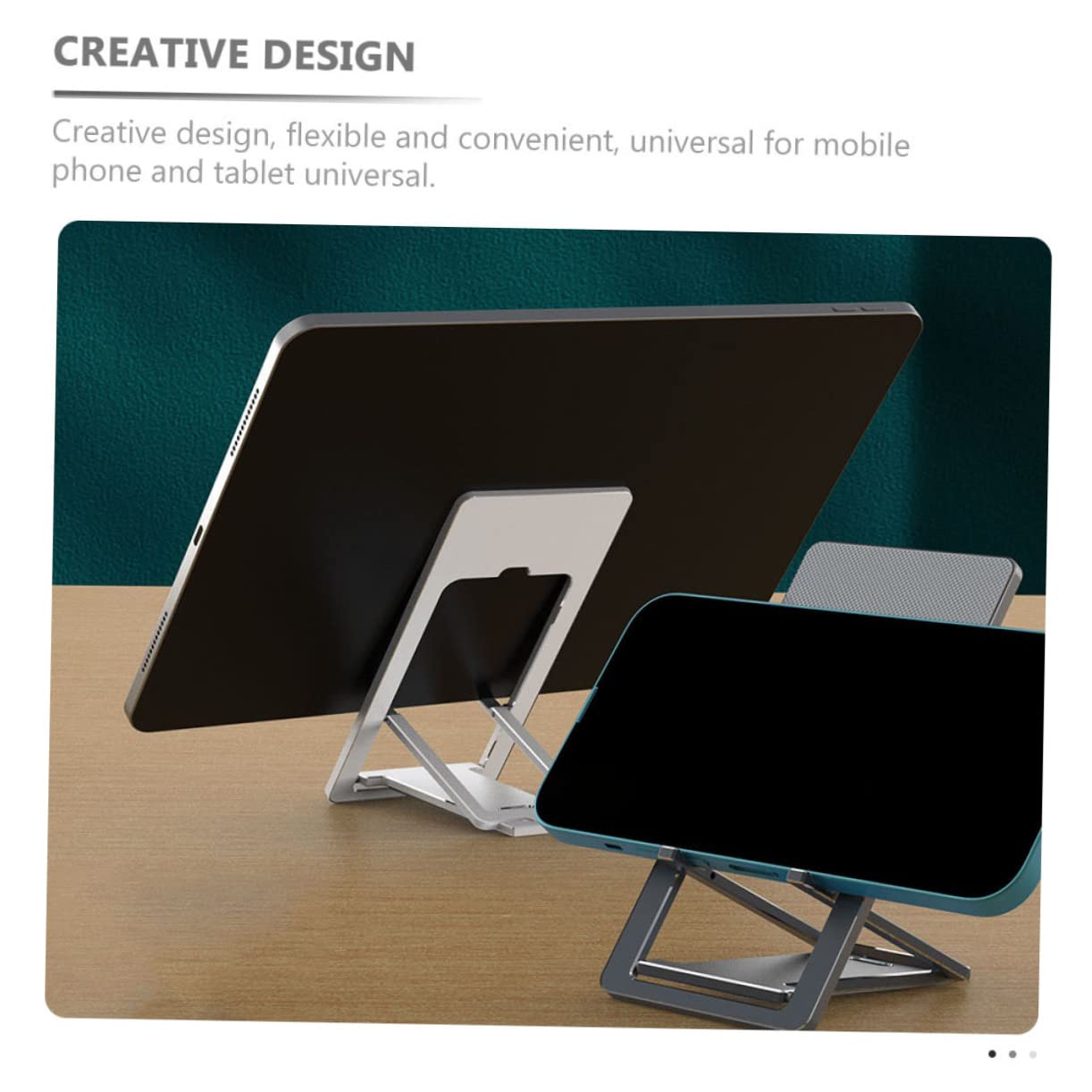OSALADI 3pezzi Supporto Telefonico Pieghevole Regolabile Per Scrivania Porta Tablet e Smartphone Portatile Materiale Resistente e Durevole Per Uso Quotidiano e Viaggi