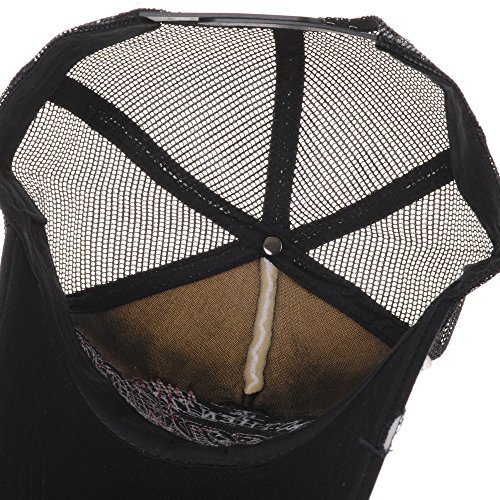 Image of WITHMOONS Meshed Baseball Cap Distressed Trucker Hat Star KR1185