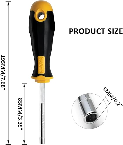 Miniatura 2 de Destornillador de llave de enchufe, llave de tuerca hexagonal, destornillador, herramienta de mano de 0.315 in