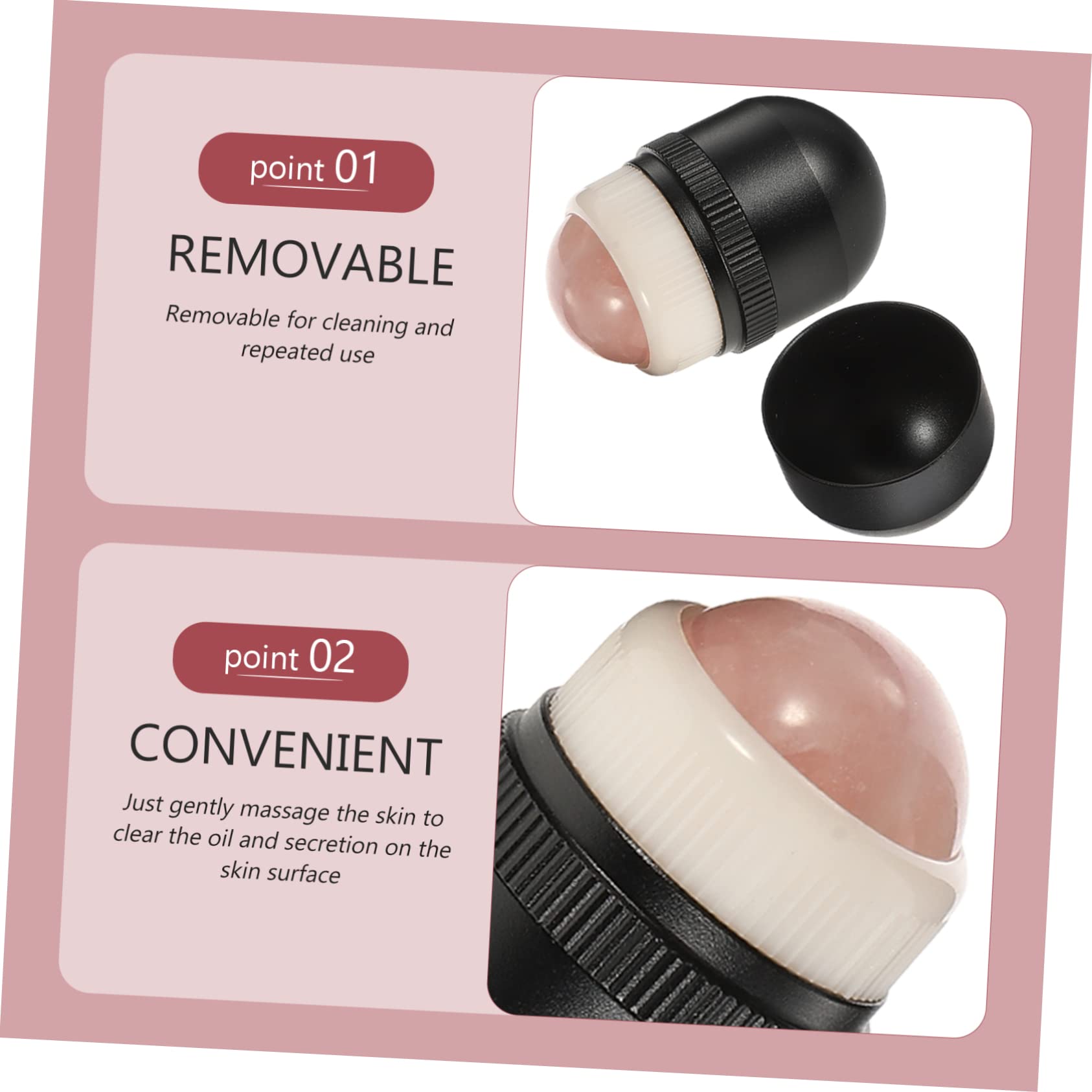 3sätze Jade Roller Für Gesichtsmassage Jade-ball Massager Für Hautpflege Schwellungen Und Dunkle Augenringe Verbessert Die Durchblutung Hautfreundlich Für Tägliche Anwendung