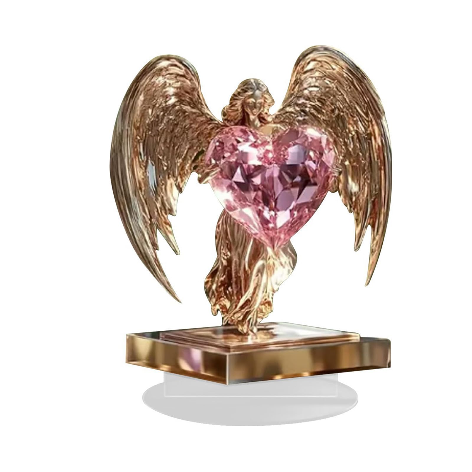 Zxfdsfdbnm Beautiful 2D Statue Clear Acrylic Decorative Figurine Ornament for Car Dashboard and Desktop Car Center Console Decoration