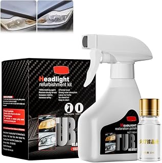 Automotive Headlight Restoration Kit,Ceramic Headlight Restoration Kit,Headlight Cleaner for Cars, Headlight Cleaner and Restorer Coating Kit, Refurbishing Agent,for Headlight Lens Restorer