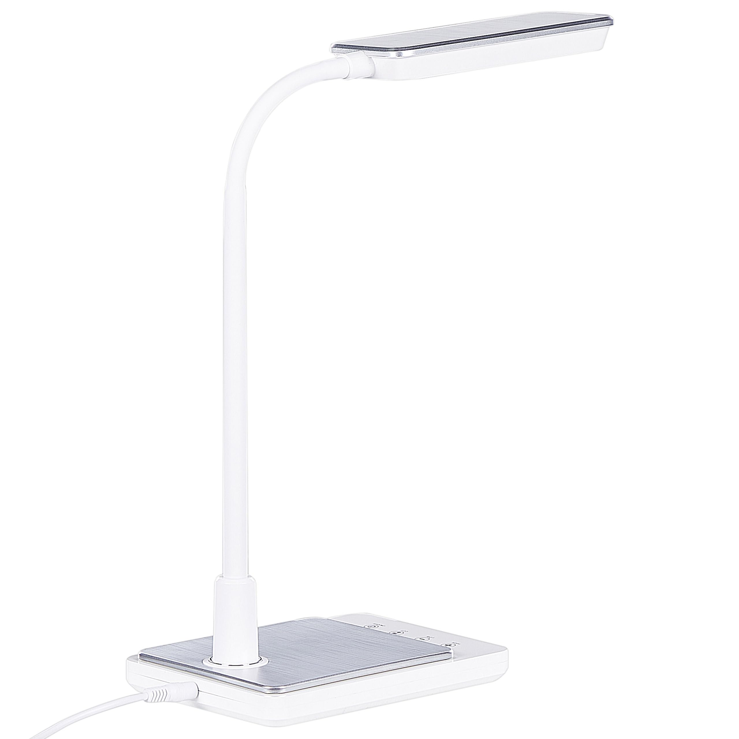 Beliani Lampada da ufficio LED bianco materiale sintetico braccio e regolabile regolatore 38 cm