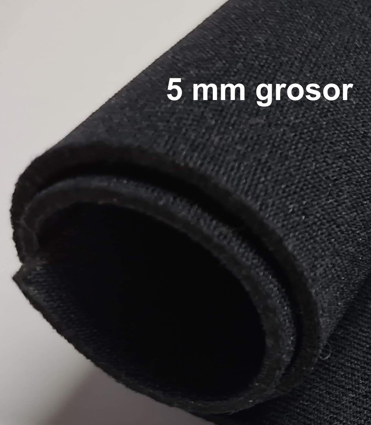 Tela Neopreno para buceo de 5mm de grosor color negro con ancho de 135cm, se vende a mertros