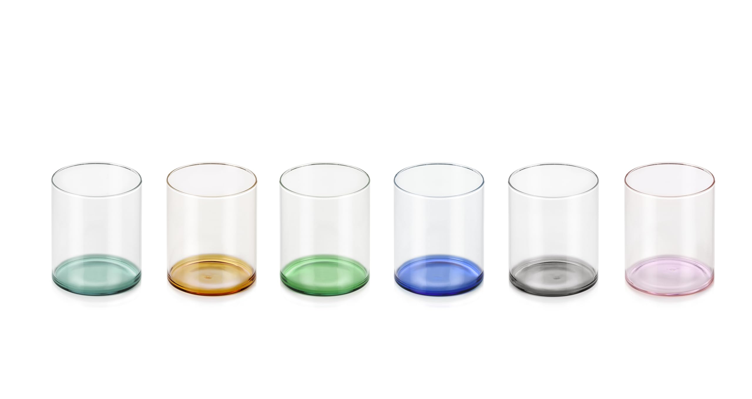 Ichendorf Milano Set di 6 Tumbler, Collezione Fondale, 35 cl, Vetro Borosilicato, Fatto a Mano
