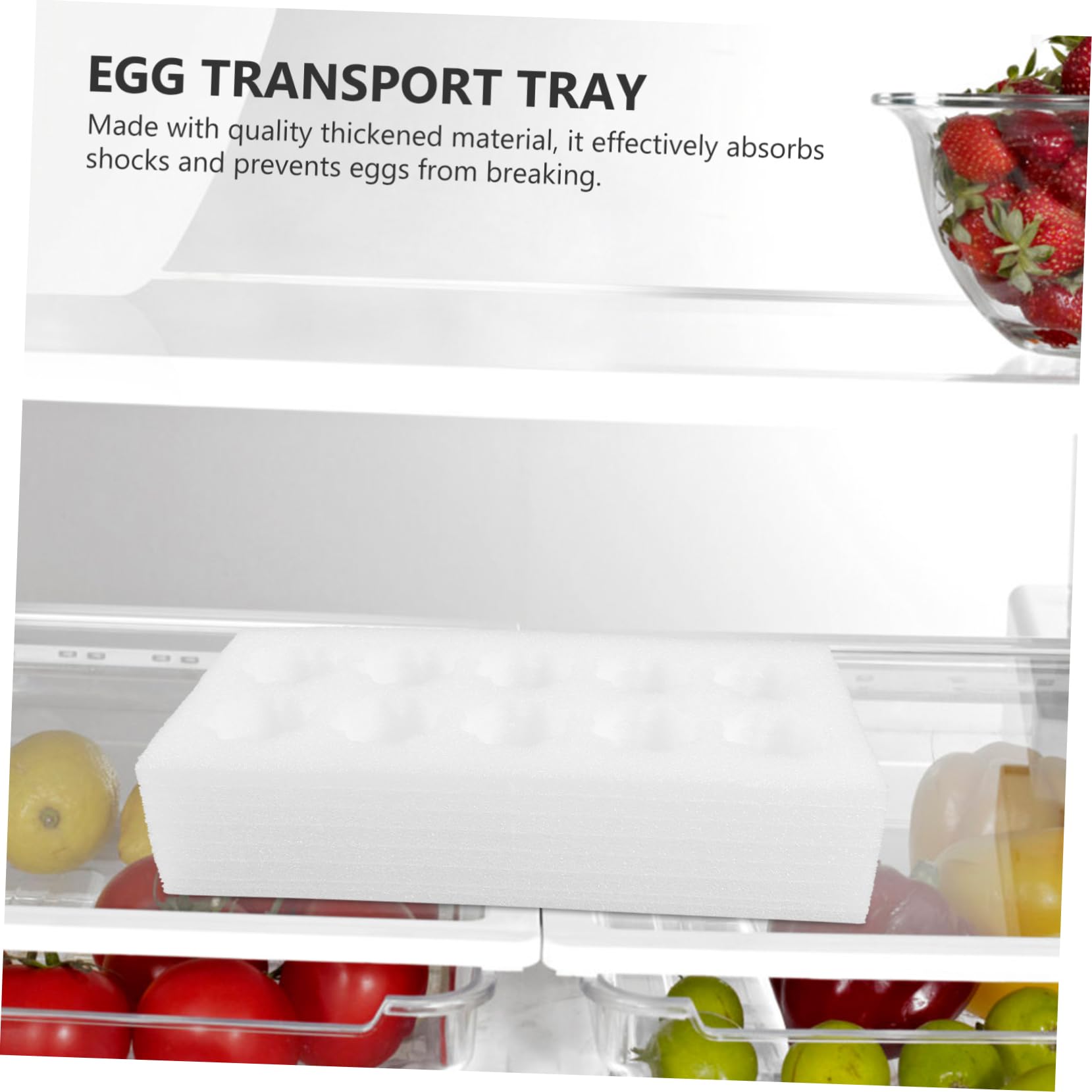 Lot de 6 boîtes à œufs en mousse EPE résistantes aux chocs et incassables - 10 compartiments - Blanc - Pour le transport et le stockage des œufs
