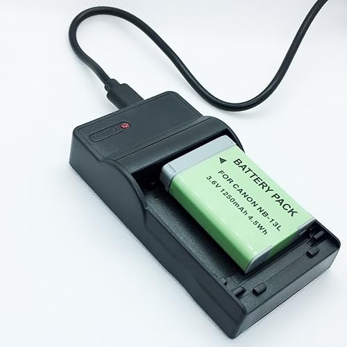 Paquete de baterías y cargador de baterías de viaje rápido USB para cámara digital Canon PowerShot SX620HS, SX720HS, SX730HS, G7XMii, G9XMii