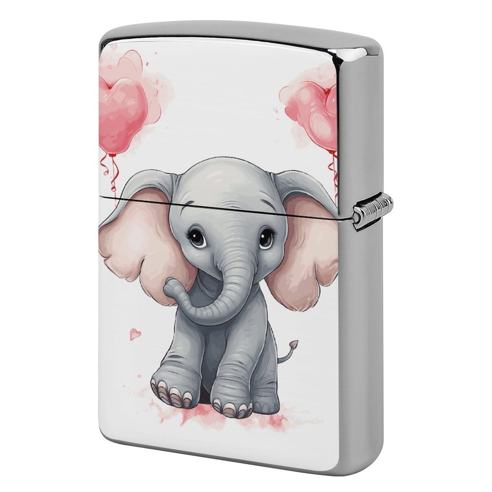 Cute Cartoon Elephant Lighter Cover for Men, Personalized Lighter Case for Birthday Gift, Flip-Top Lighters Protective Cover, Portable Lighters Shell for Outdoor, Travel