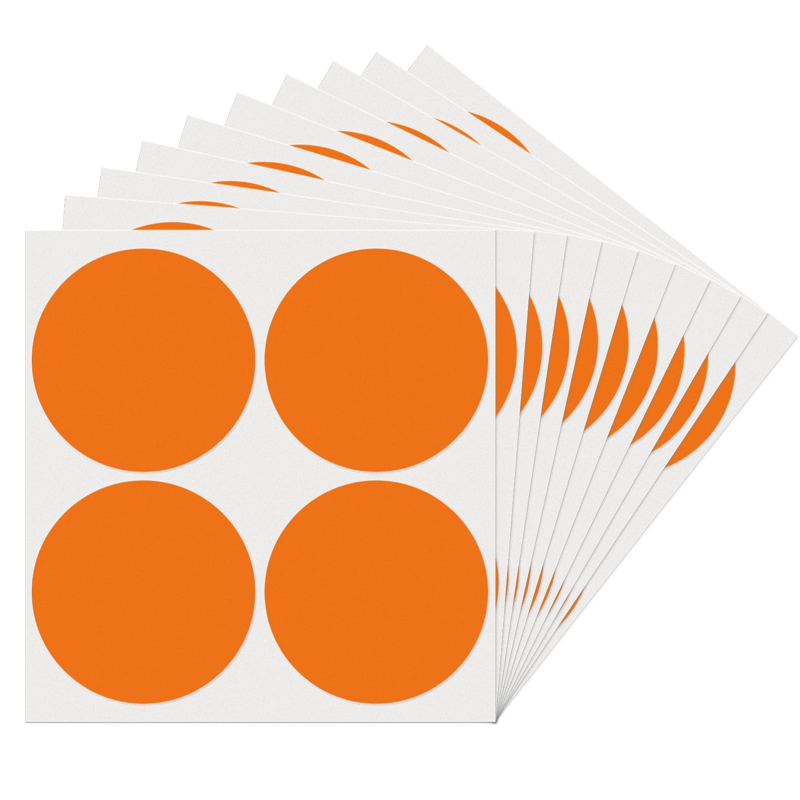 YIKIADA Orange Round 100mm Dot Stickers Self Adhesive Marker Dots Waterproof Stickers Small Colour Coding Labels 40 Pieces