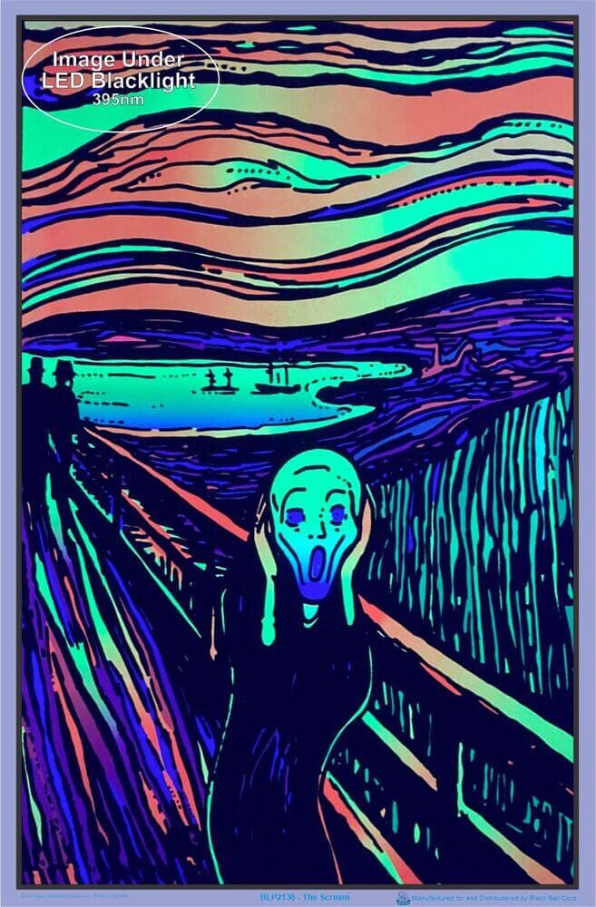 Amazon.com: Scorpio Posters The Scream - Blacklight Poster - 23