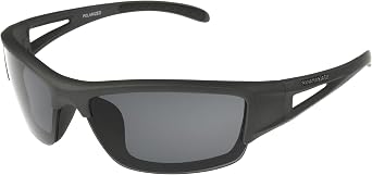Panama Jack Mens Polarized Silver Flash Blade Sunglasses, Metallic Dark Gray, 68